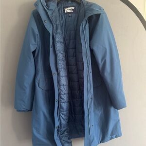 Lands' End Deep Blue Winter Coat
